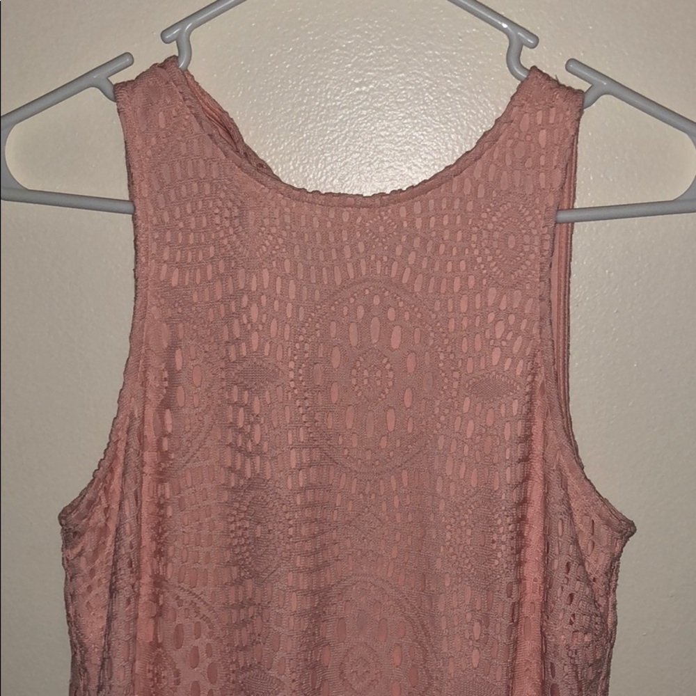 Pink lace dress